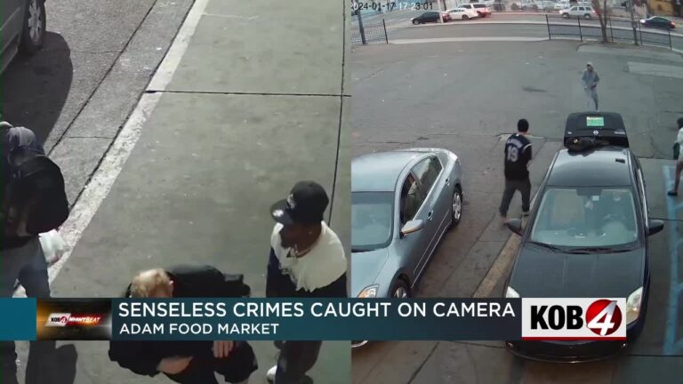 నిఘా వీడియో ఆడమ్ ఫుడ్ మార్కెట్లో తెలివిలేని నేరాలను చూపుతుంది