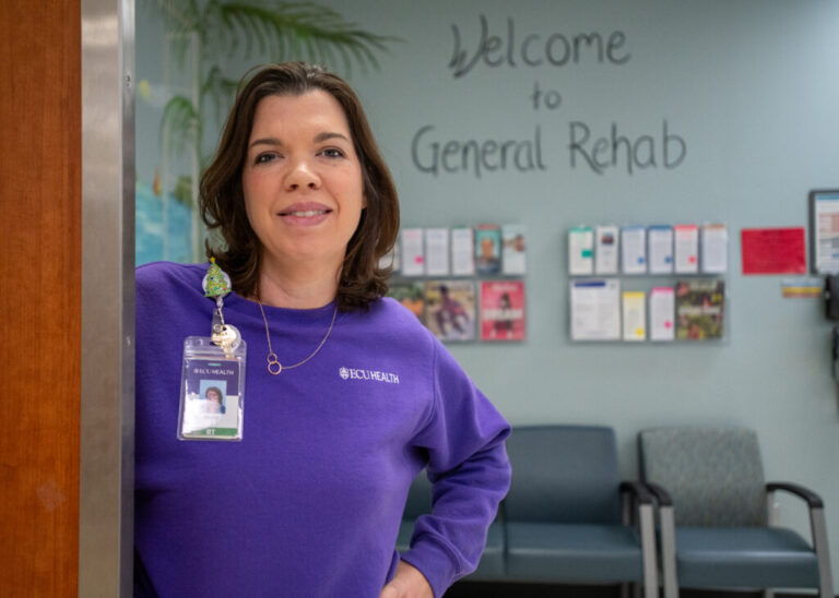 ECU హెల్త్ యొక్క పునరావాస యూనిట్లో ఉండడం వల్ల కేసీ హెచ్సు ఒక వినోద థెరపిస్ట్ డిగ్రీని అభ్యసించడానికి ప్రేరణనిస్తుంది