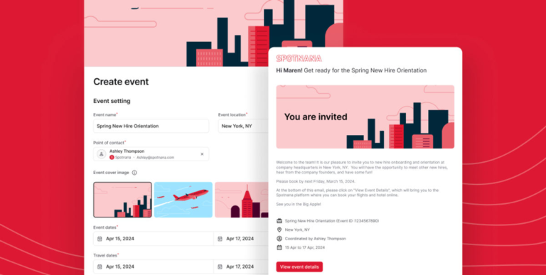 సమావేశాలు మరియు ఈవెంట్ల కోసం స్పాట్నానా ప్రయాణ నిర్వహణను జోడిస్తుంది